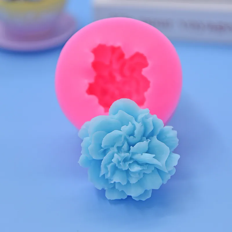 Flower Silicone Mold 3D Peony Fondant Cake Mould For Chocolate Mousse DIY Handmade Soap Candle Making Baking Tool