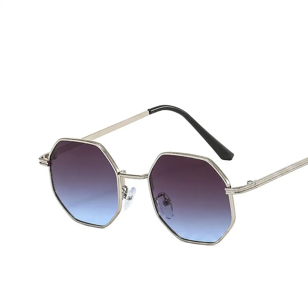 Octagonal Metal Sunglasses UV400 Protection Outdoor Fashion Retro Geometric Eyewear For Men Women