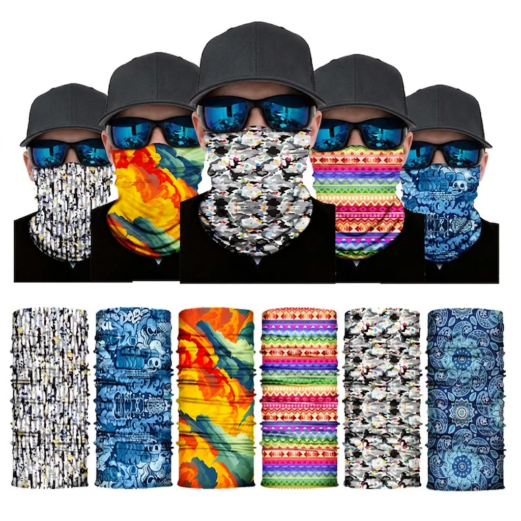 Seamless Outdoor Magic Bandana Neck Gaiter Face Mask High Elasticity Breathable UV Protection For Cycling Hiking Skiing