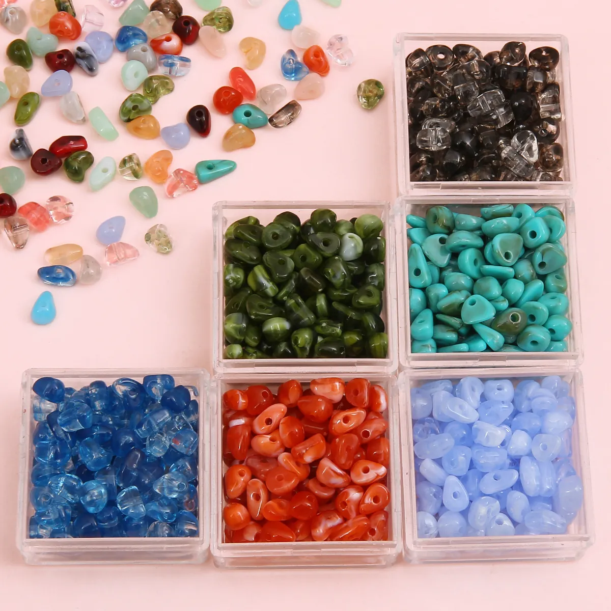 Irregular Acrylic Loose Beads Colorful Dyed Gravel Spacers For DIY Jewelry Making Bracelet Phone Chain Craft Accessory