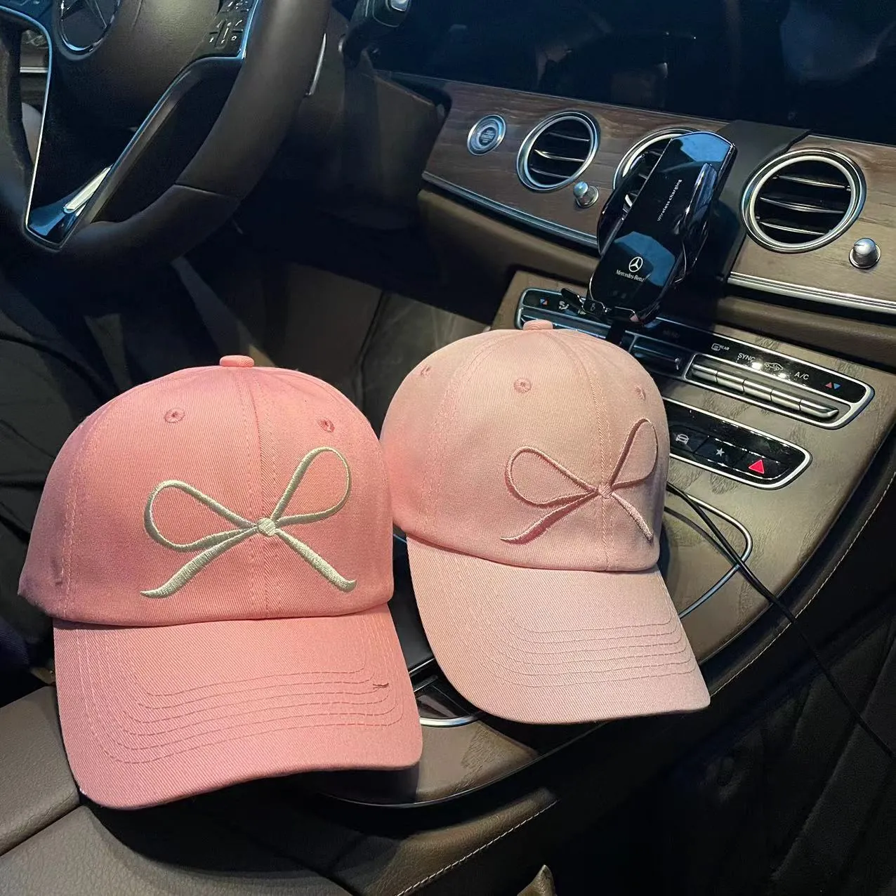 Women Cotton Bow Embroidered Baseball Cap Korean Casual Sun Hat Sun Protection Peaked Cap Summer Fashion Outdoor Hat