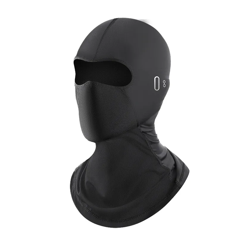 Balaclava Ice Satin Cooling Face Mask Sun Protection UPF50 Breathable Cycling Helmet Liner With Glasses Holes Outdoor