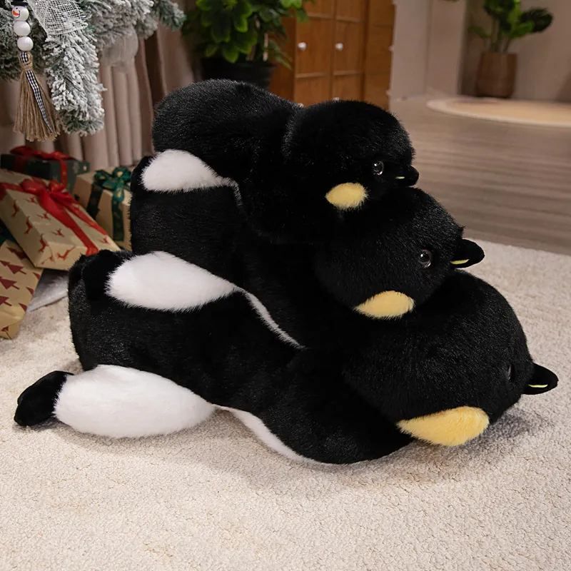 Jouet En Peluche Pingouin Simulation Réaliste Manchot Empereur Position Couchée Animal En Peluche Décoration Maison Cadeau