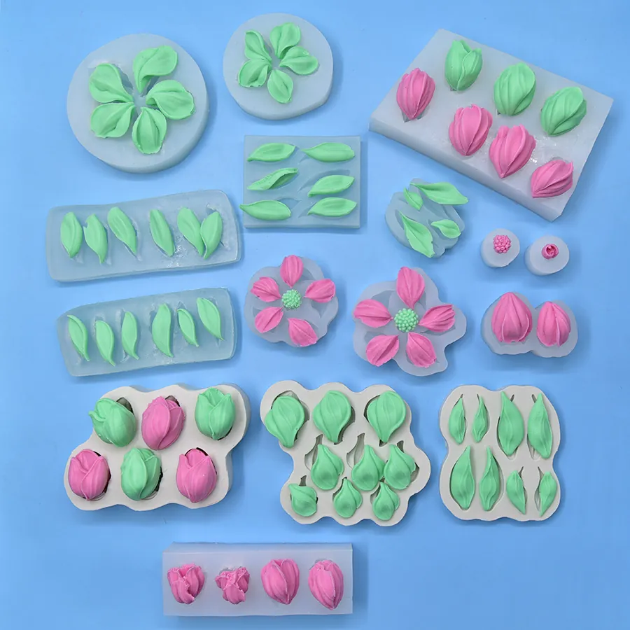 Silikonform Blumenblattform DIY Backen Fondant Kuchendekoration Handgemachte Seife Harz Ton Handwerk Neuheit