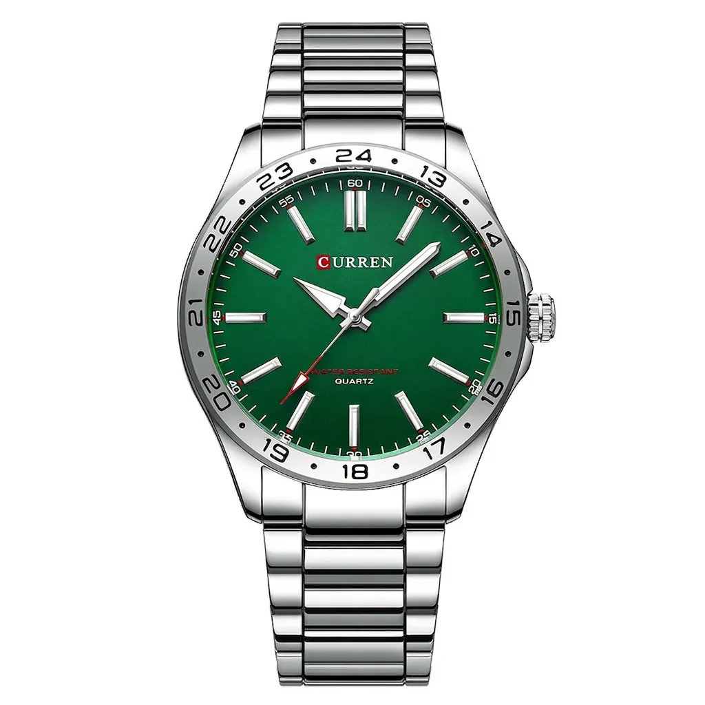 Men Quartz Wristwatch With Alloy Case And Stainless Steel Band Waterproof Luminous Business Casual Fashion Watch