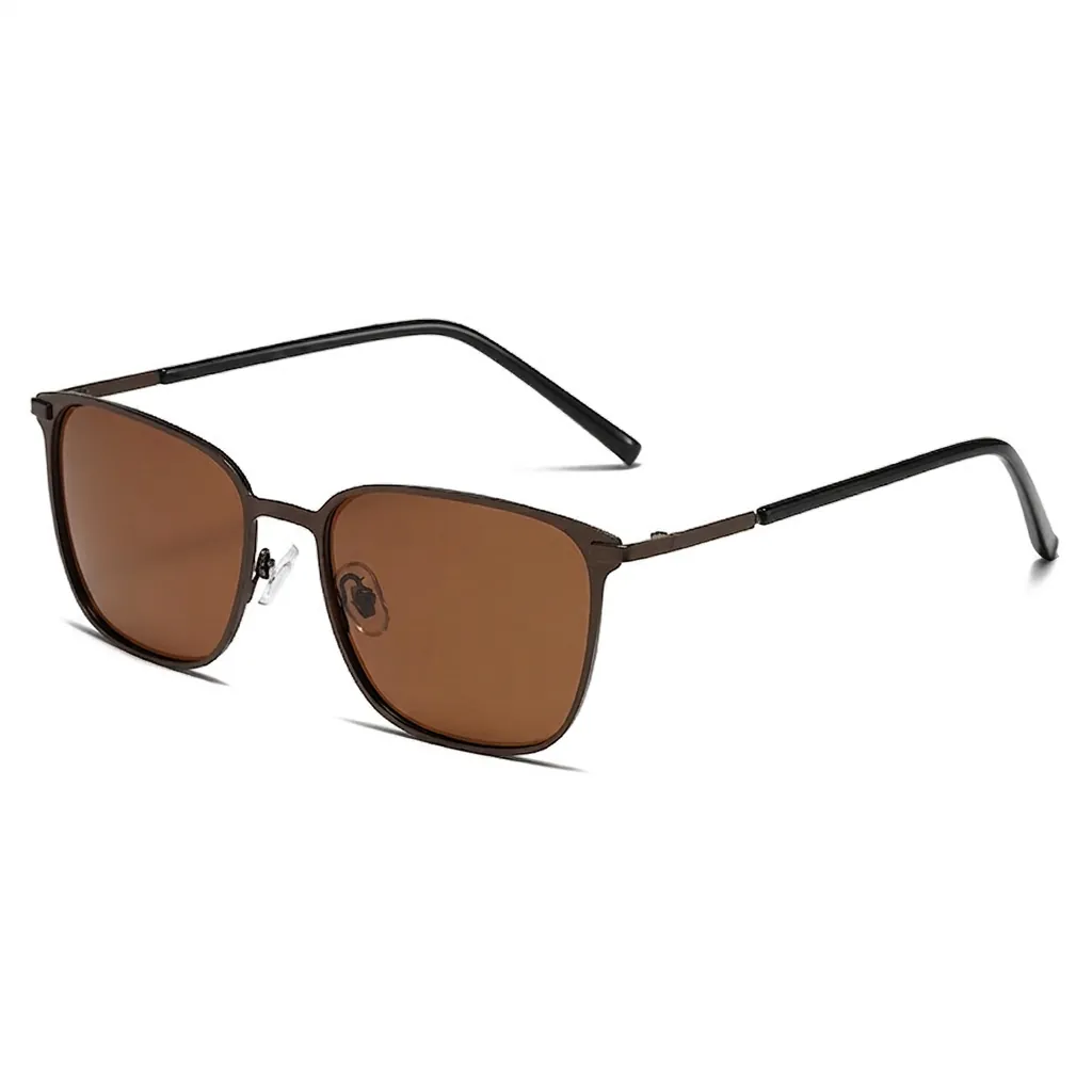 Retro Square Polarized Sunglasses Metal Frame TAC Lens UV Protection For Men And Women Travel Fashion Eyewear