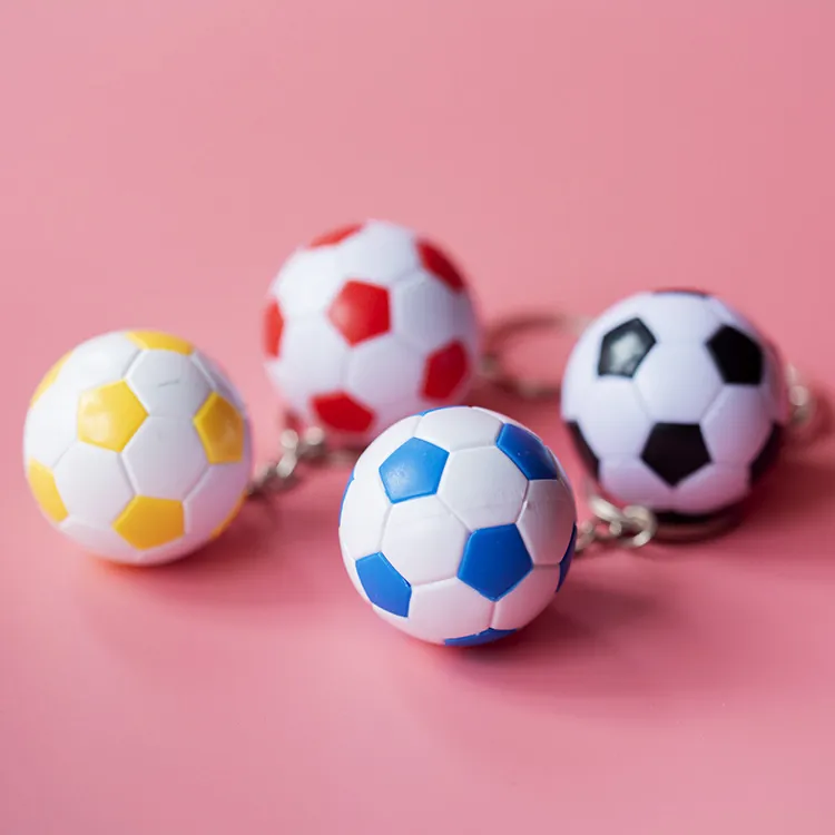 Porte Clés Ballon De Foot Sportif Football Porte Clés Alliage Métal Résine Synthétique Miniature Décor Pendentif Sac