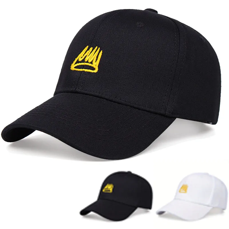 Baseball Cap Cotton Twill Hat Crown Embroidery Adjustable Strapback Curved Brim Sporty Sun Protection For Men And Women