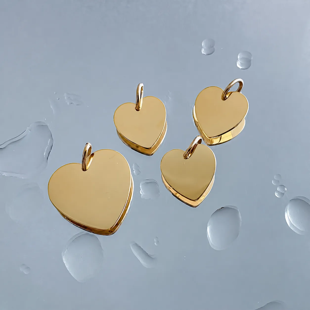 Stainless Steel Heart Pendant For DIY Jewelry Making Mirror Polished Heart Charm Metal Blank Tag Accessories For Necklace Bracelet Pendant
