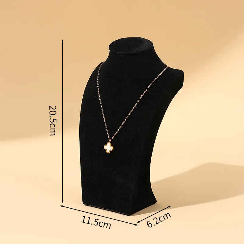 Présentoir À Bijoux Minimaliste En Velours De Couleur Unie
