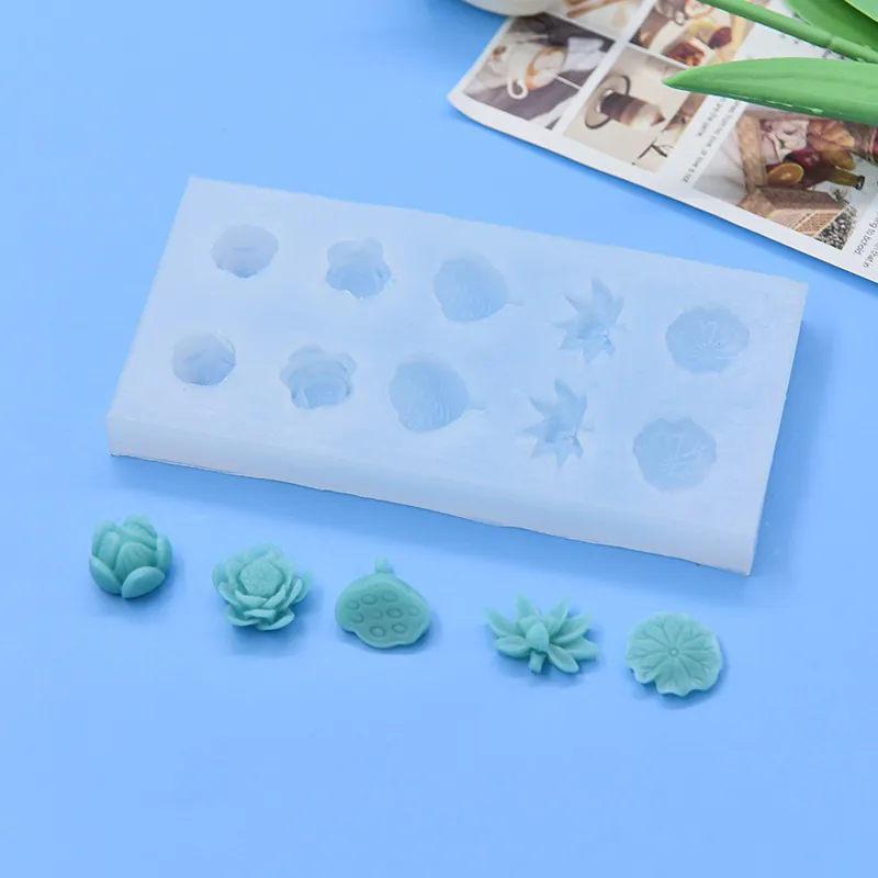 Lotus Flower Leaf Seed Pod Silicone Mold For Fondant Baking DIY Resin Craft Chocolate Sugar Soap Making