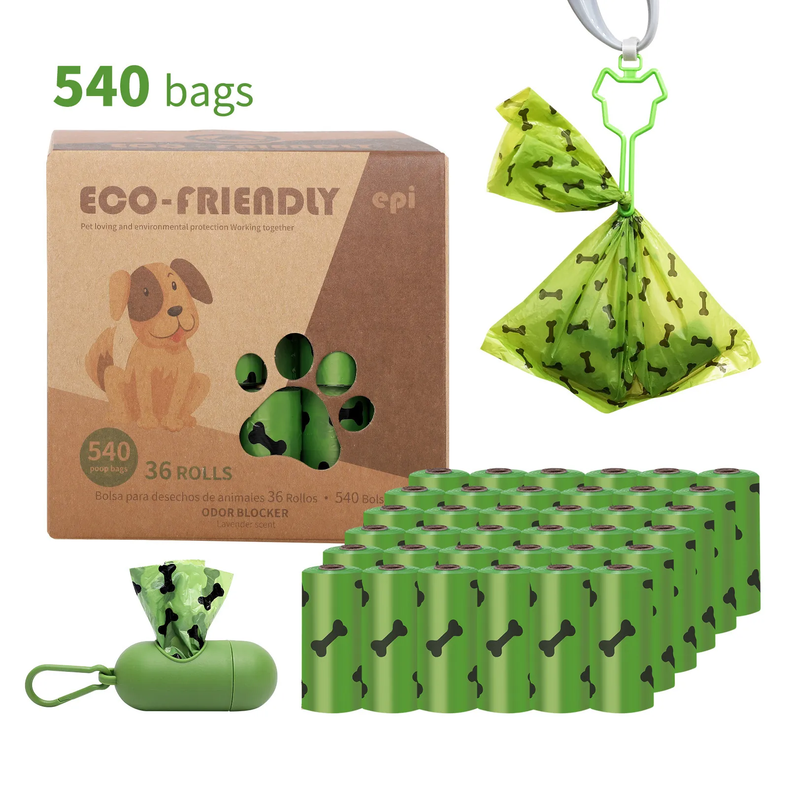 Biodegradable Pet Poop Bags Thickened Leak Proof Scented Dog Waste Bags For Outdoor Walking And Cleaning Waste Disposal