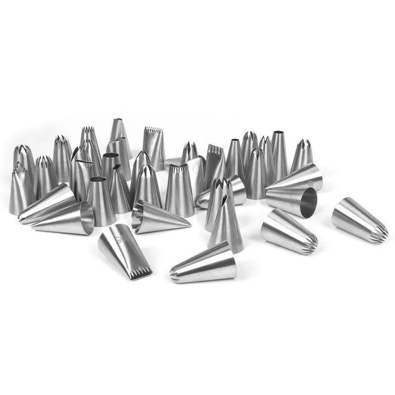 Piping Nozzles 304 Stainless Steel Seamless Welding Cake Decorating Tips For Frosting Cream Baking DIY Tools Various Shapes