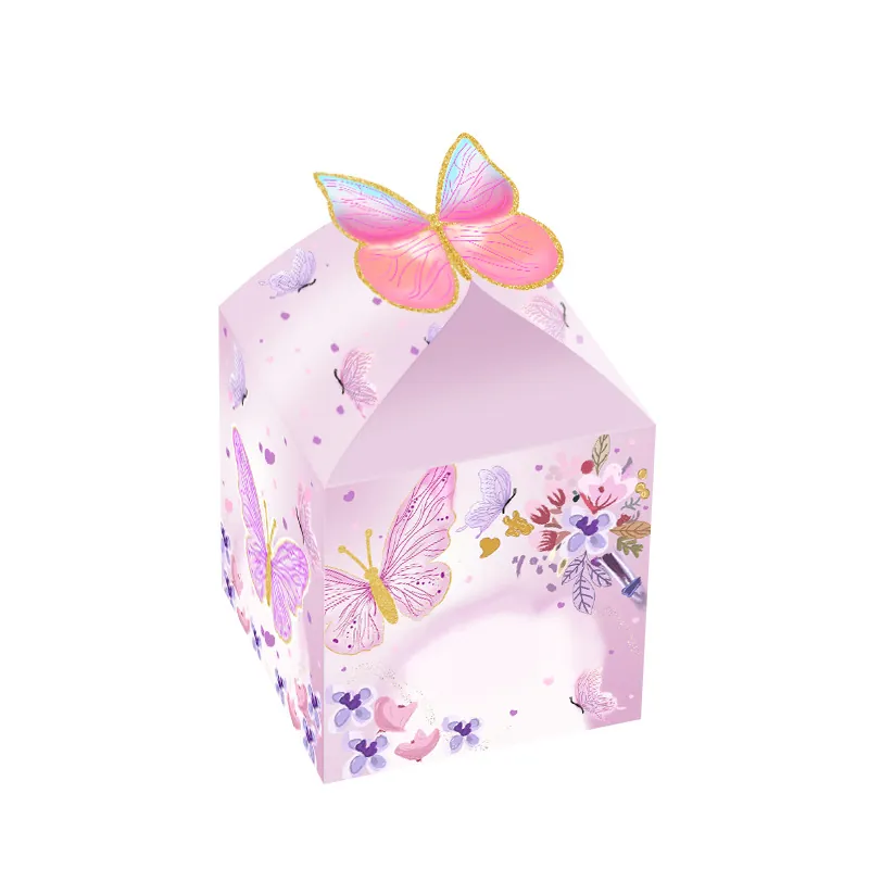 3D Butterfly Gift Box Paper Candy Packaging For Birthday Party Wedding Decoration Milk Carton Shape Favor Case
