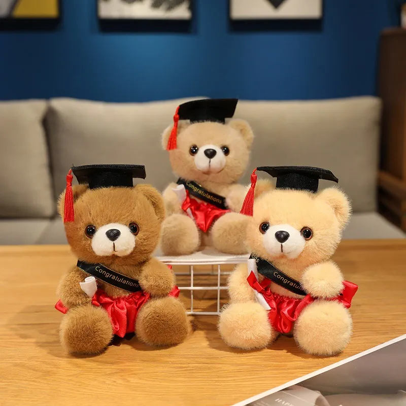 Abschluss Teddybär Plüschtier Mit Doktorhut Quaste Schärpe Und Diplom Weiches Kuscheliges Abschlussandenken Geschenk Souvenir