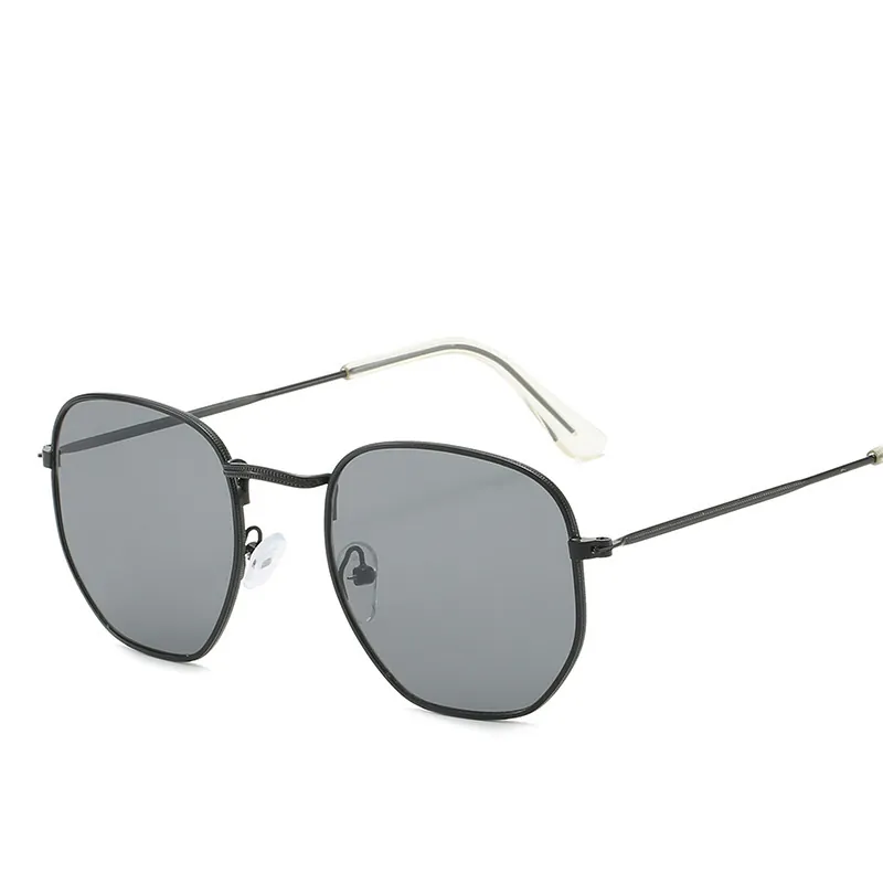 Polygonal Sunglasses Metal Frame Resin Lens UV Protection Retro Fashion Vintage Trendy Eyewear For Men And Women