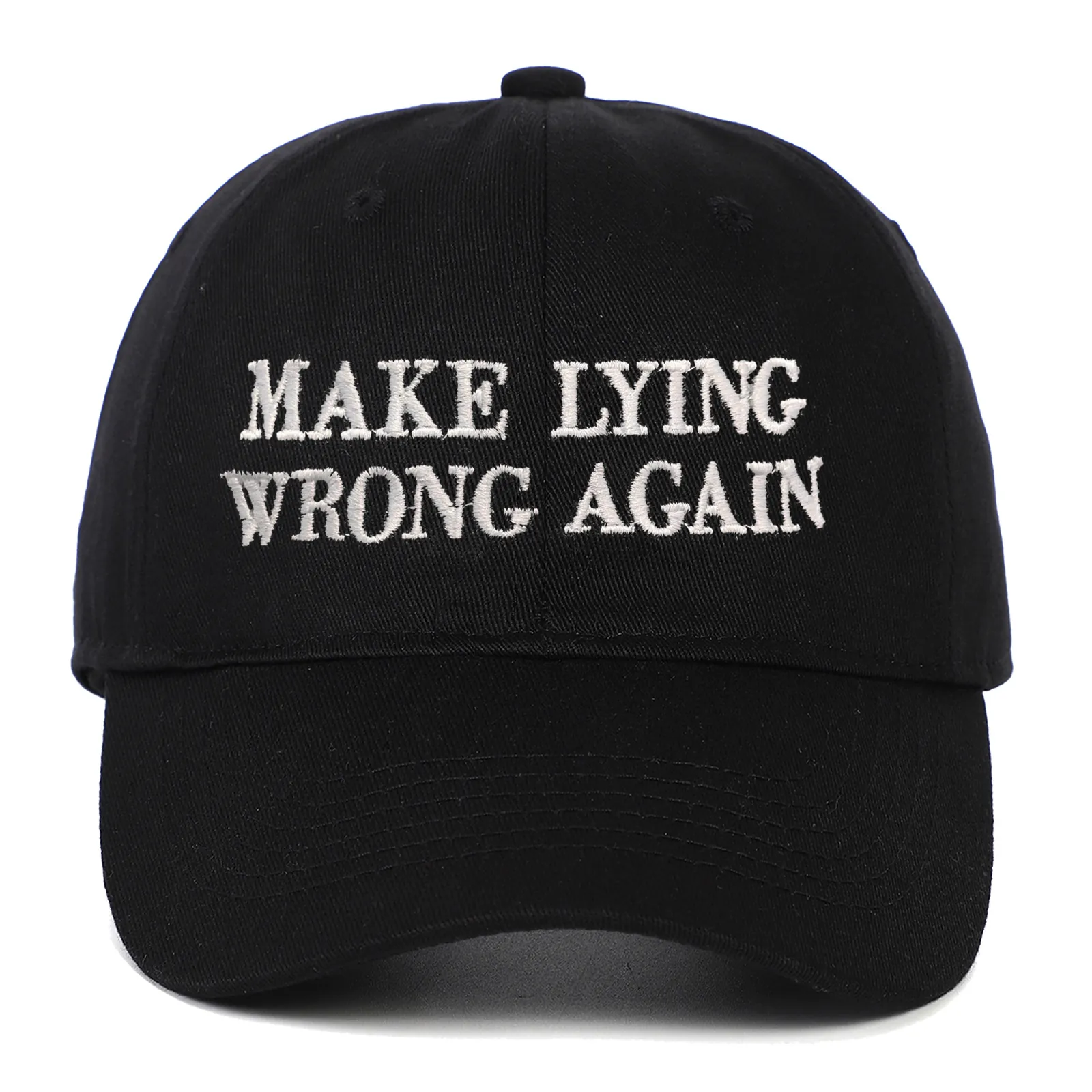 Berretto Da Baseball Ricamo Make Lying Wrong Again Cotone Regolabile Dad Hat Casual Sport All Aperto