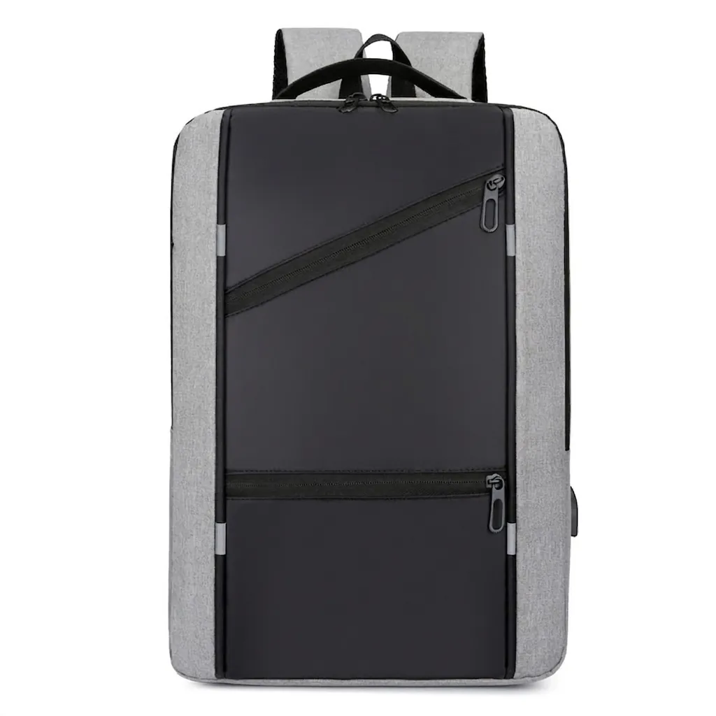 Business Laptop Backpack Oxford Waterproof Anti Theft With USB Charging Port Reflective Strip Large Capacity Rucksack Men