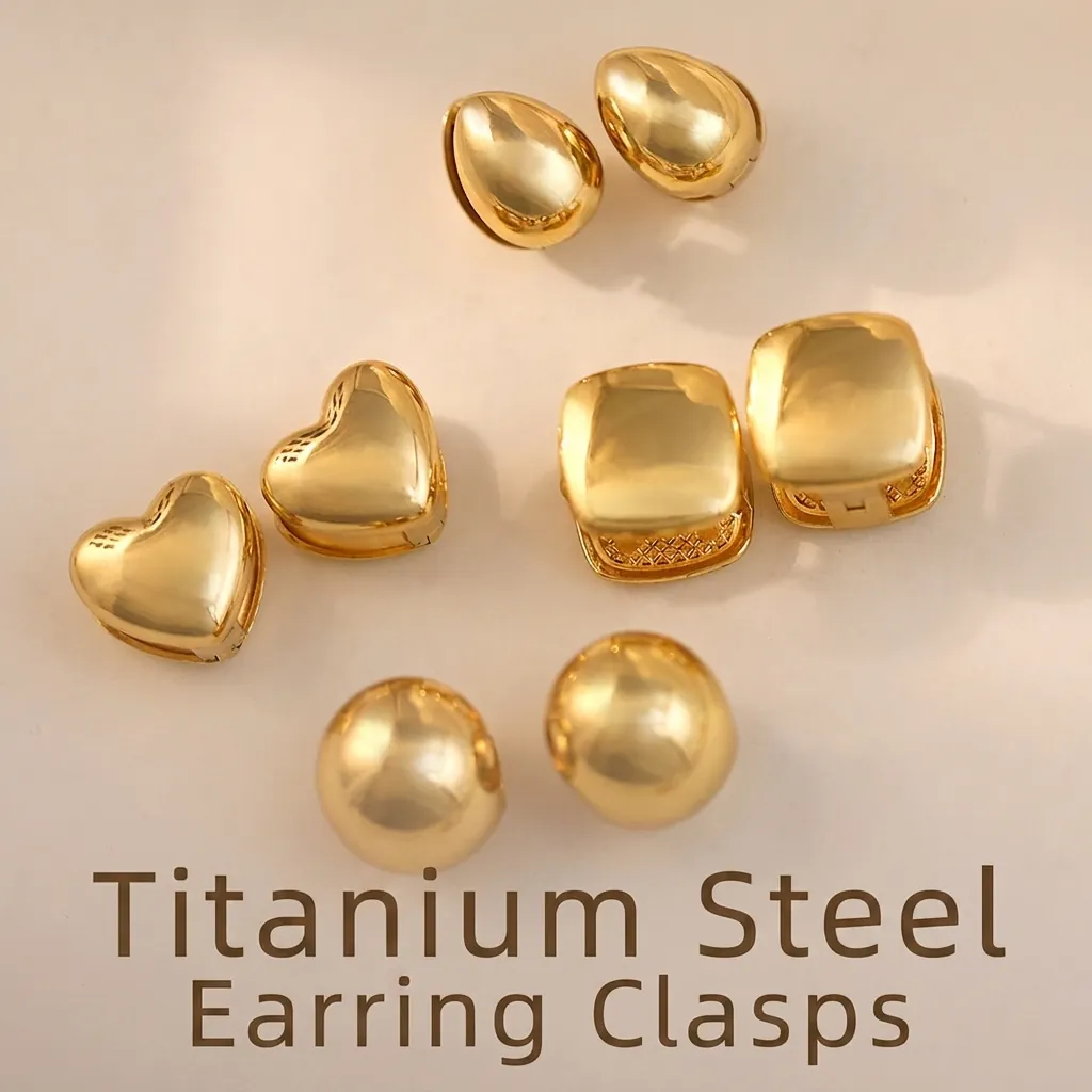 18K Gold Plated Stainless Steel Hoop Earrings For Women Minimalist Geometric Heart Waterdrop Square Polished Jewelry Gift