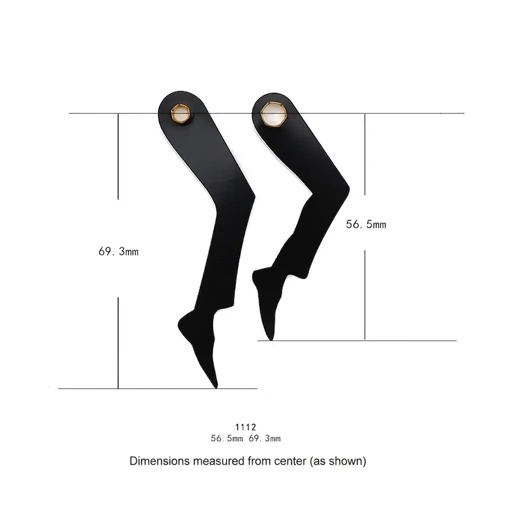 Creative Dancing Leg Silhouette Clock Hands Metal Aluminum DIY Wall Clock Replacement Hour Minute Hand Parts Modern Black