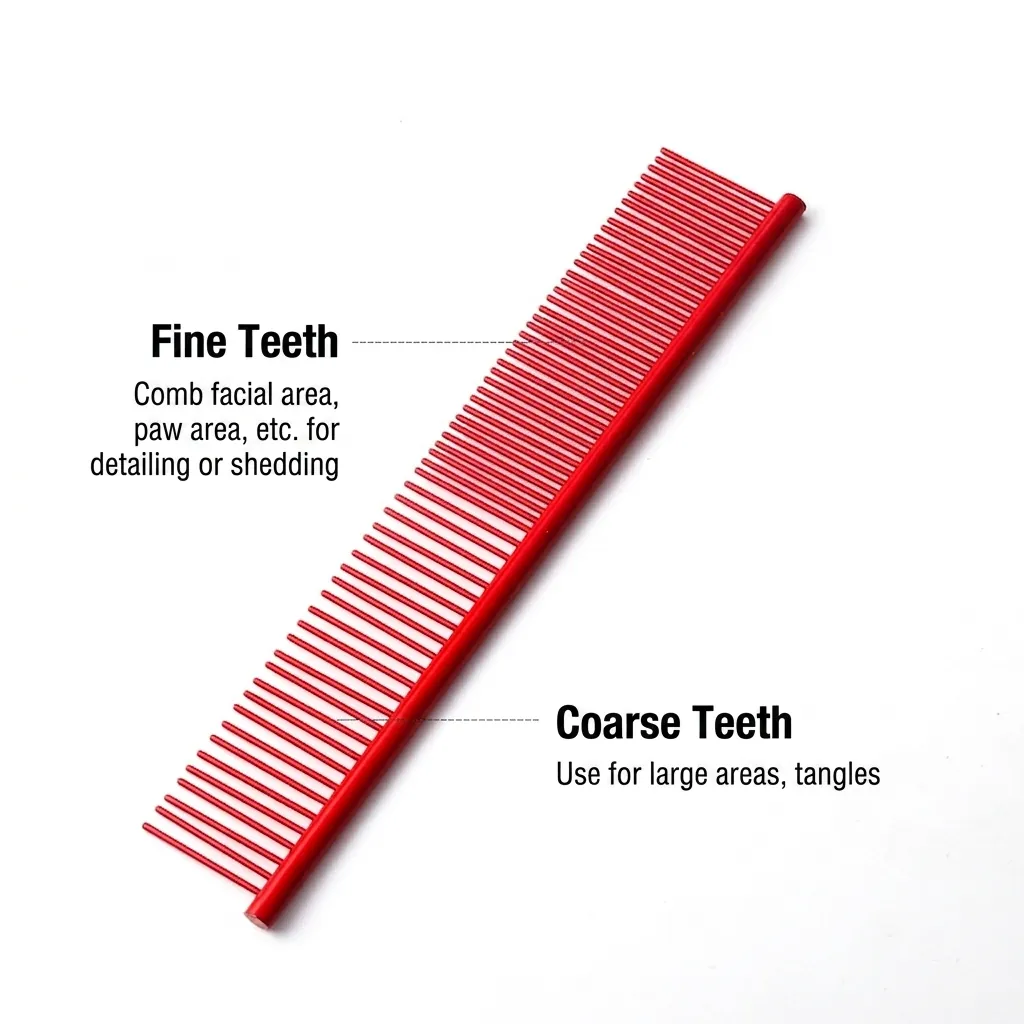 Pet Grooming Combs Stainless Steel Sparse And Dense Teeth For Dogs Cats Detangling Deshedding Tool Rounded Tips Colorful Coating