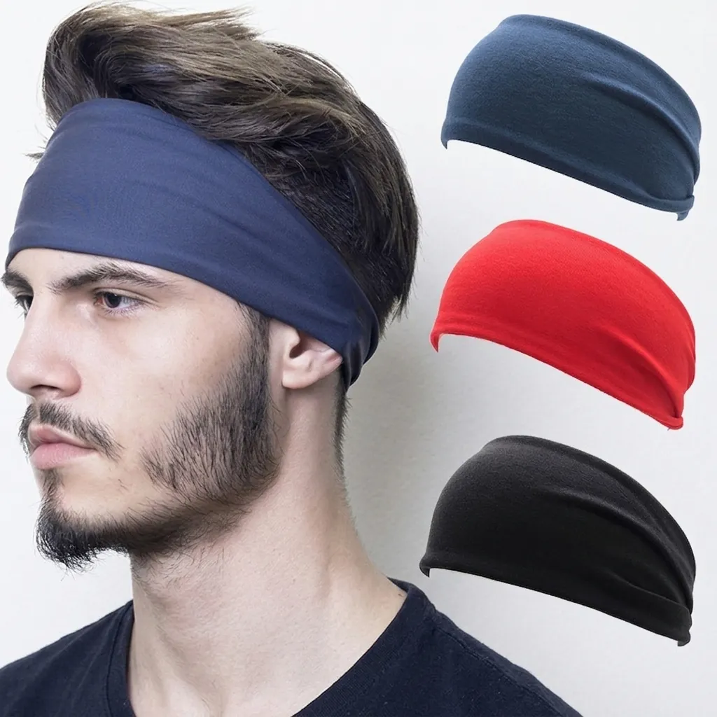 Diadema Deportiva Banda Para El Sudor Elástica Para Correr Yoga Fitness Gimnasio Transpirable Ancha Envoltura De Cabeza