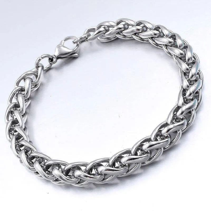 Minimalist Keel Chain Necklace Stainless Steel Hip Hop Wheat Link Fox Tail Braid Jewelry For Men Women