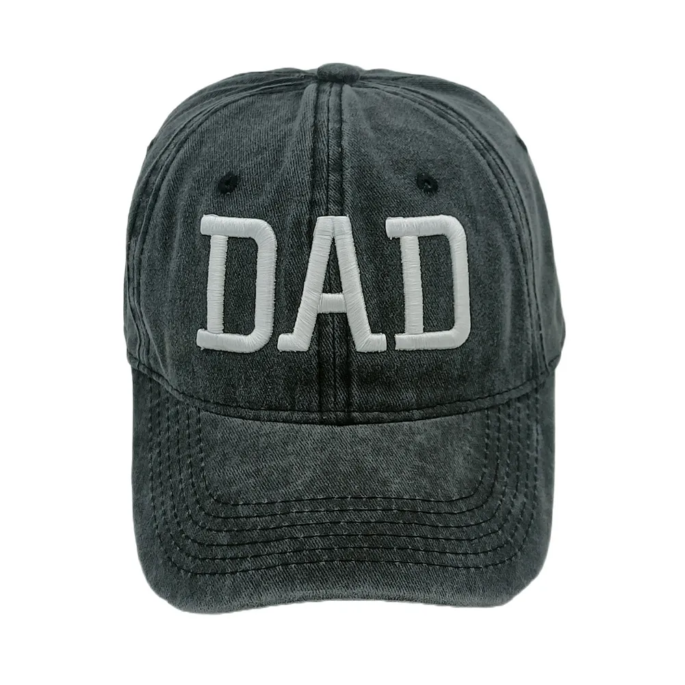 Washed Cotton Baseball Cap 3D Letter DAD MOM Embroidery Vintage Adjustable Dad Hat For Men Women Casual Retro