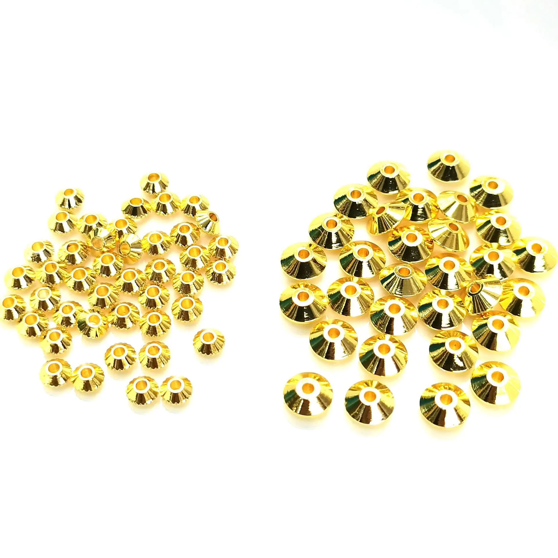 Spacer Beads Copper Disc Wheel Butterfly Shape Gold Plated Color Preserving For Handmade Jewelry Making DIY Crafting Accessories