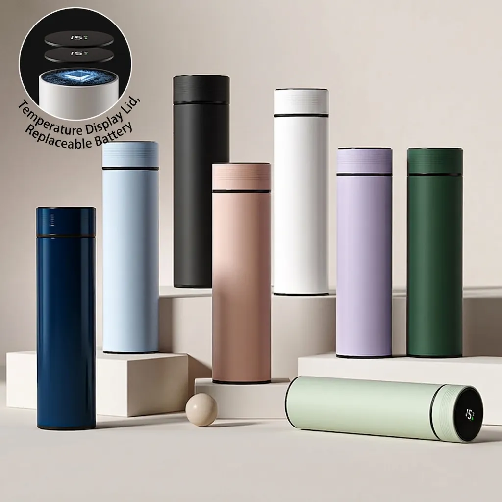 Smart LED Temperature Display Water Bottle 316 304 Stainless Steel Vacuum Insulated Leakproof Tea Filter Portable Travel