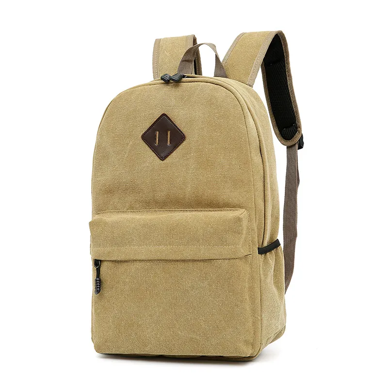 Retro Canvas Backpack Large Capacity Travel School Bag For Men Women Vintage Trendy Casual Wear Resistant