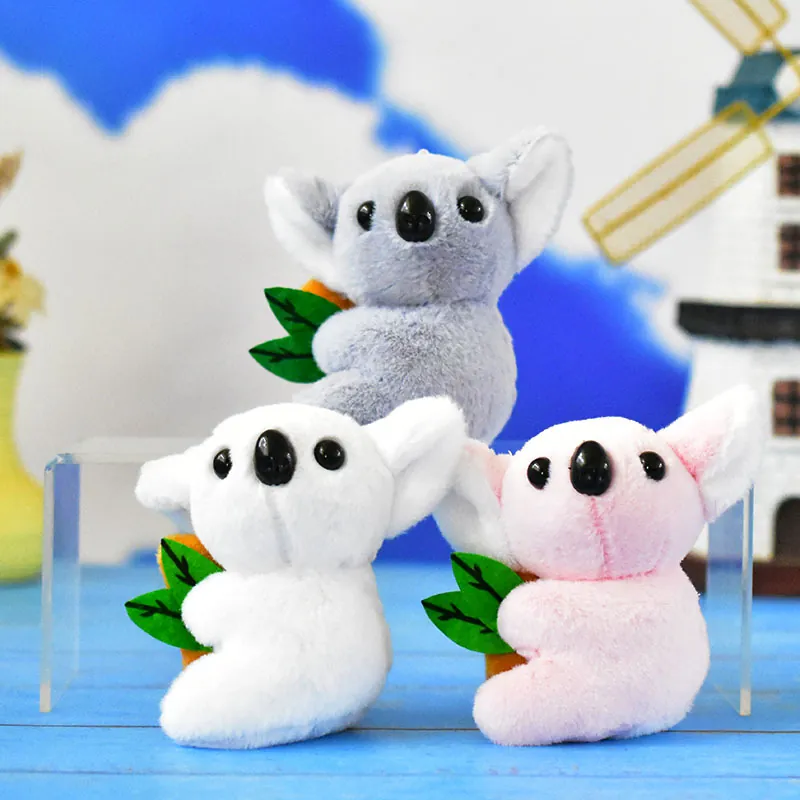 Süßer Koala Plüschtier Anhänger Weicher Kurzplüsch Kuscheltier Schlüsselanhänger Rucksack Zubehör Mini Puppe Für Kinder Damen Geschenk