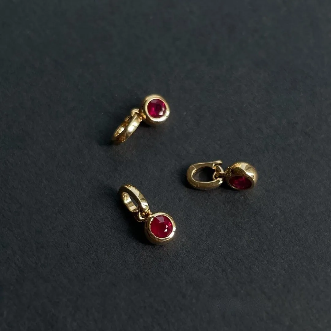 Alloy Zircon Universal Buckle Pendant For Necklace Bracelet Jewelry Making Accessories Mini Round Heart Gourd Charm Connector