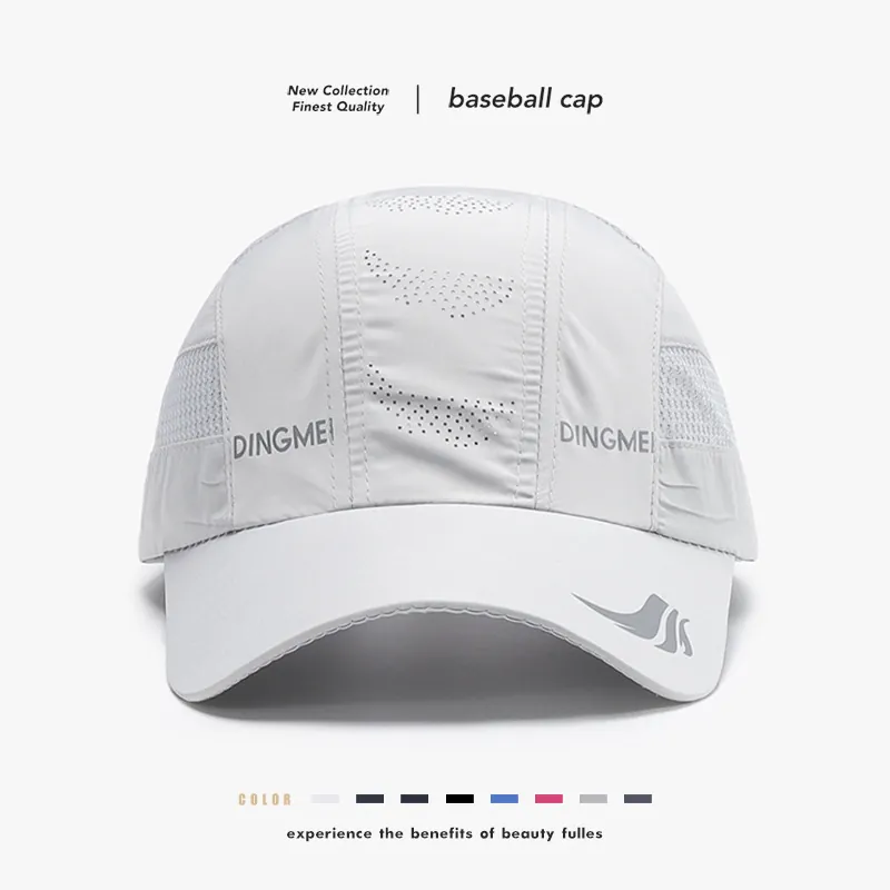 Schnelltrocknende Baseballkappe Atmungsaktives Mesh Polyester Sonnenschutz Outdoor Sport Verstellbarer Hut Für Herren Damen
