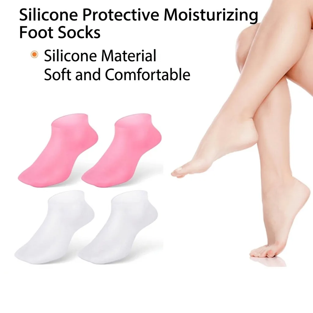 Silicone Foot Care Socks Moisturizing Anti Cracking Softening Calluses Protective Foot Mask Unisex Home Spa Beach Soft SEBS