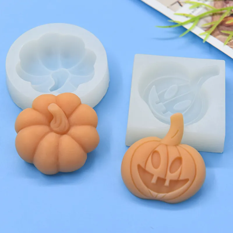 Halloween Pumpkin Silicone Mold For DIY Baking Cake Soap Candle Resin Crafts Jack-O-Lantern Shaped Tool Party Decor
