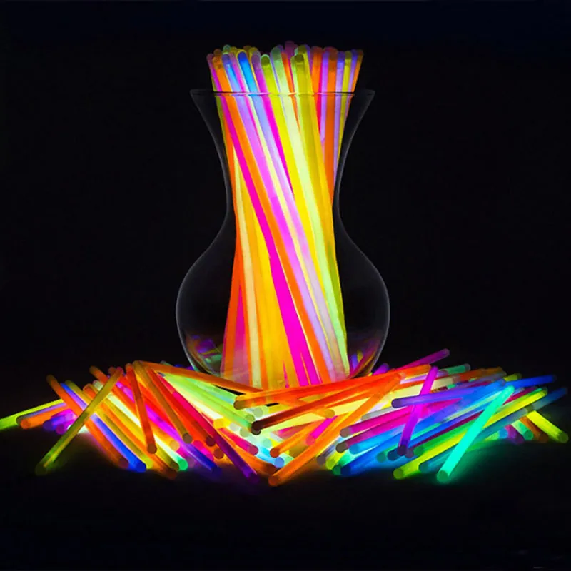 Bâtons Lumineux Colorés Plastique Connecteurs Bracelet Fluorescent Pour Concert Fête Événements Nocturnes Enfants Nouveauté