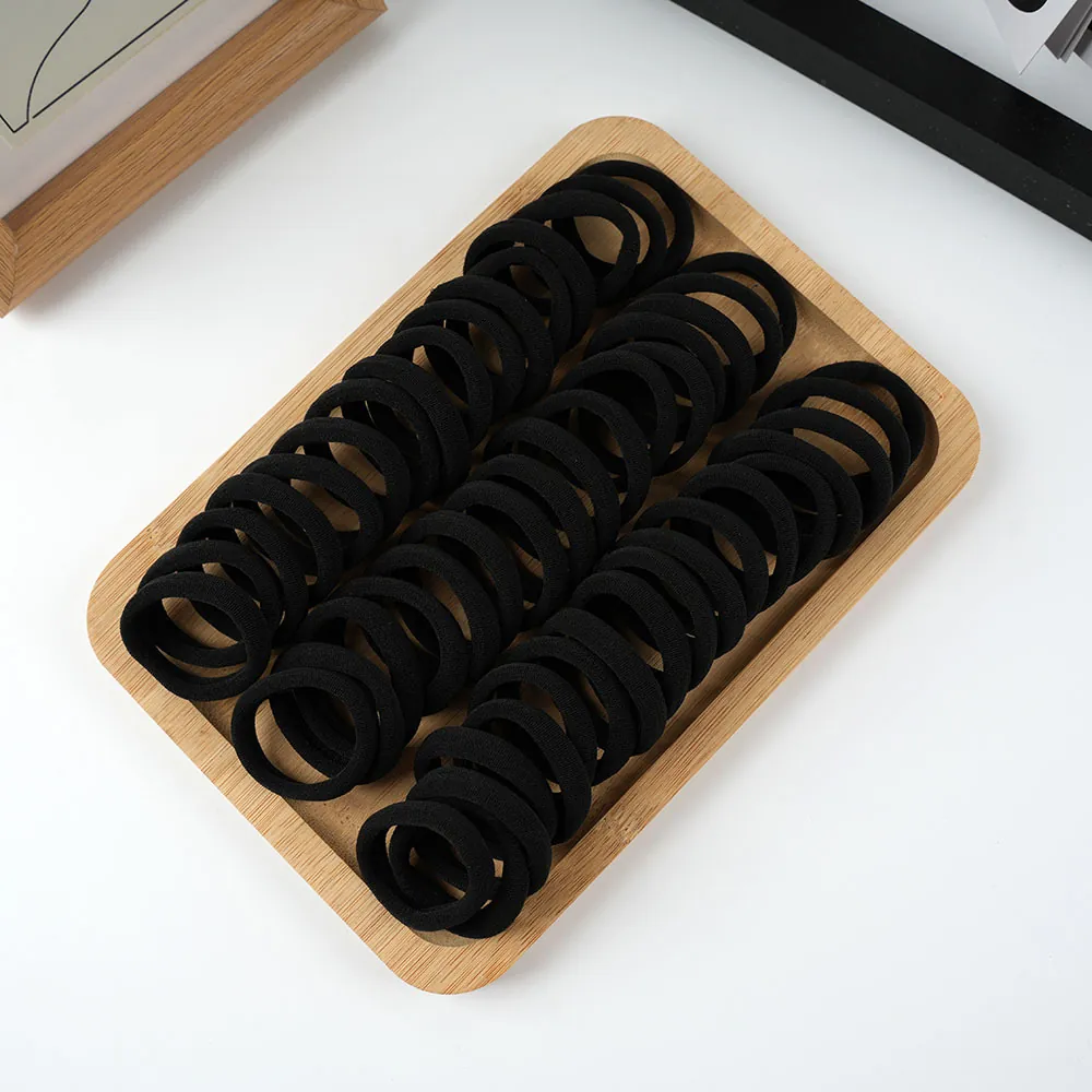 Elastic Hair Ties High Elasticity Seamless Thickened No Damage Fabric Ponytail Holders For Women Girls