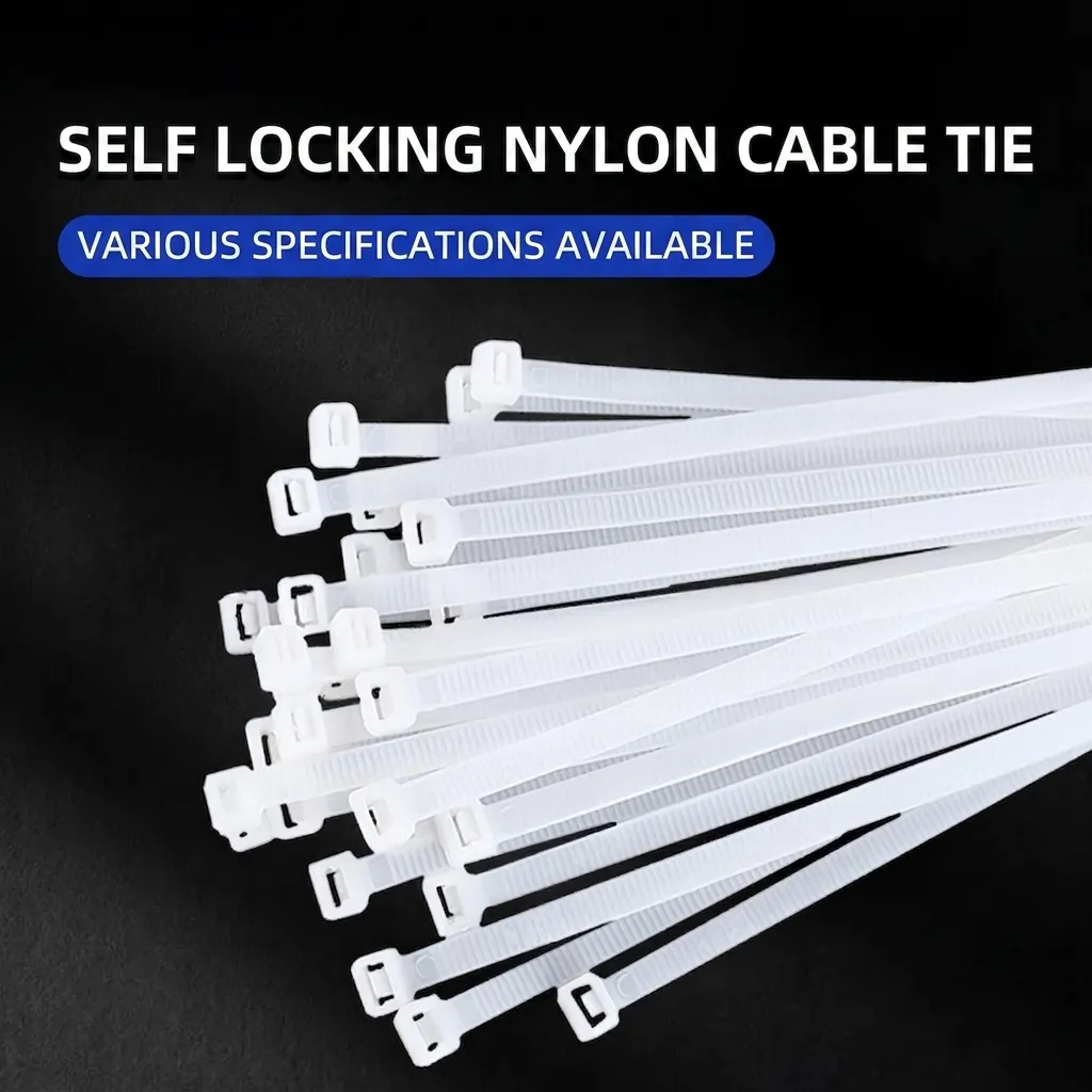 Self Locking Nylon Cable Ties Flame Retardant Plastic Wire Zip Ties For Home Office And Industrial Organization Durable