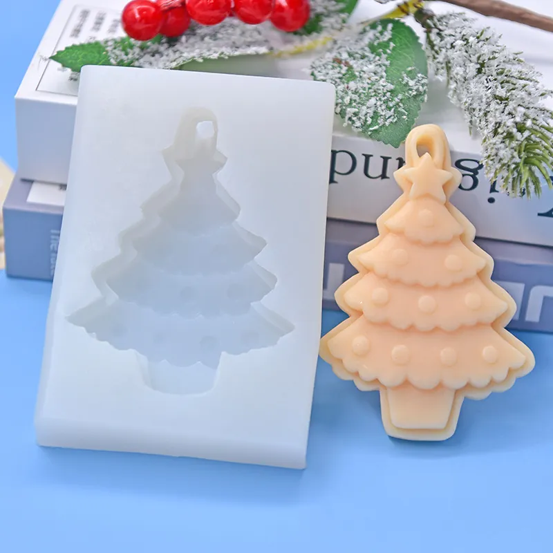 Christmas Tree Shaped Silicone Mold For DIY Baking Mousse Cake Chocolate Biscuit Handmade Candle Soap Plaster Pendant