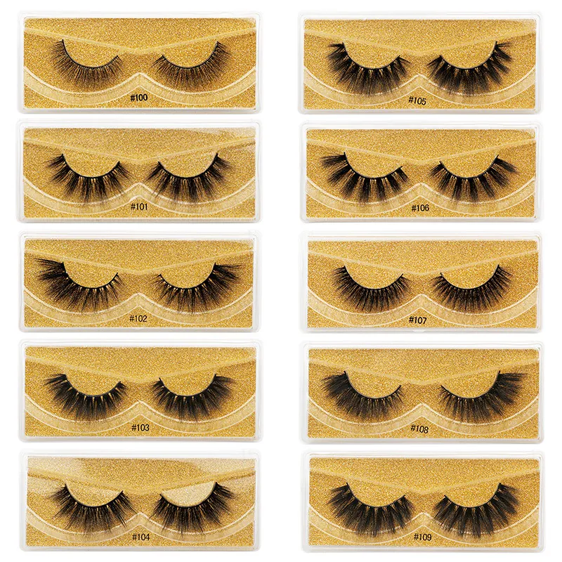 False Eyelashes 3D Faux Mink Synthetic Fiber Handmade Cruelty Free Reusable Soft Natural Thick Long Cross Eye Makeup