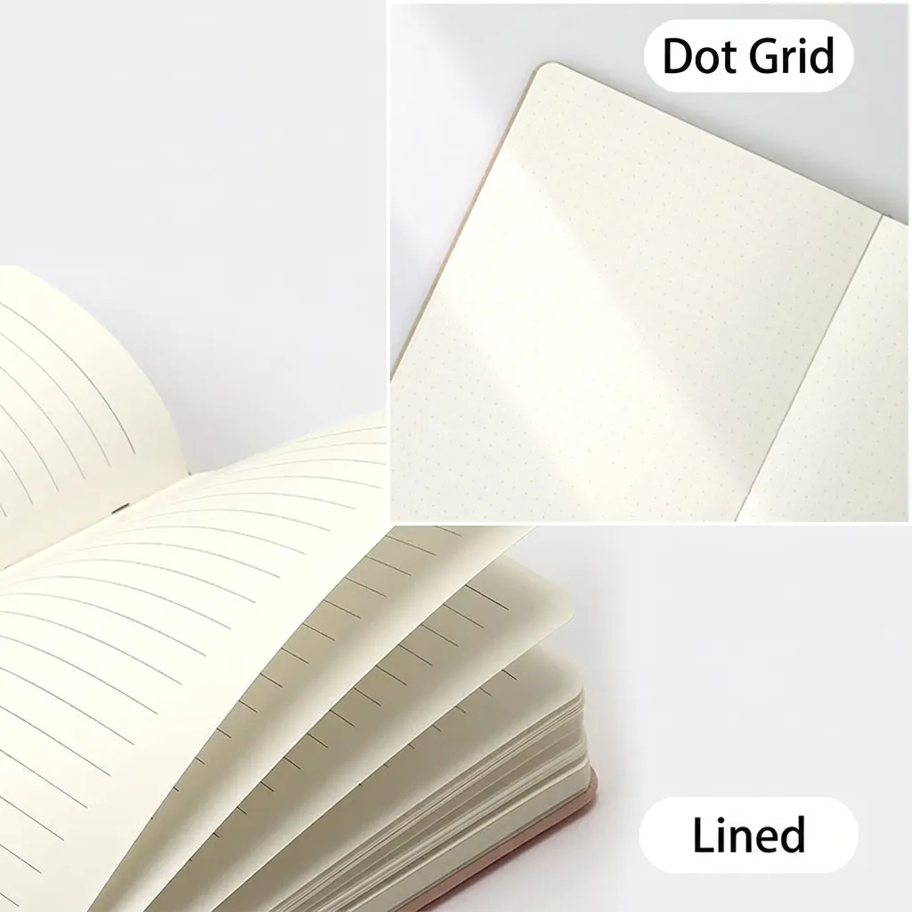 Cuaderno De Tapa Dura Con Papel Grueso Rayado Y Cuadrícula De Puntos Diario Para Oficina Bloc De Notas Minimalista