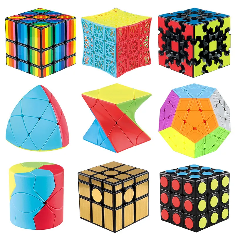 Irregular Speed Magic Cube ABS Plastic Educational Puzzle Toy For Kids Brain Training Stress Relief Smooth Rotation Colorful Varied Shapes