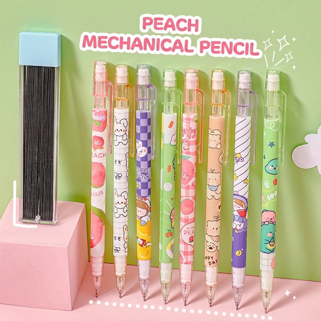 Matite Meccaniche Carine Cartone Animato Pesca Orso Plastica Matita Automatica Per Studenti Forniture Scolastiche