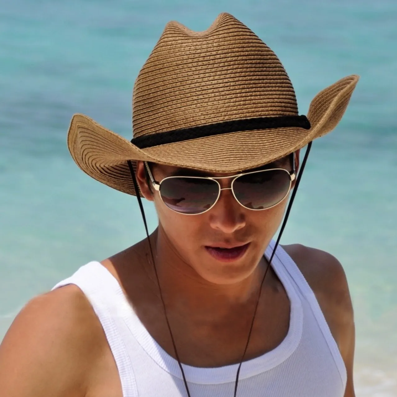 Western Cowboy Straw Hat Vintage Fedora Sun Cap With Faux Leather Band For Men Women Outdoor Travel Beach