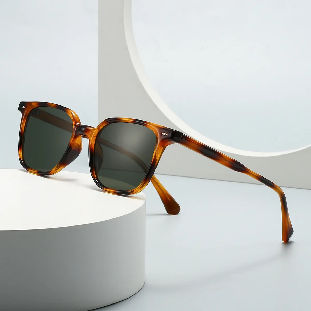 Retro Square Sunglasses Plastic Frame Resin Lenses UV Protection Trendy Street Style Eyewear For Men And Women