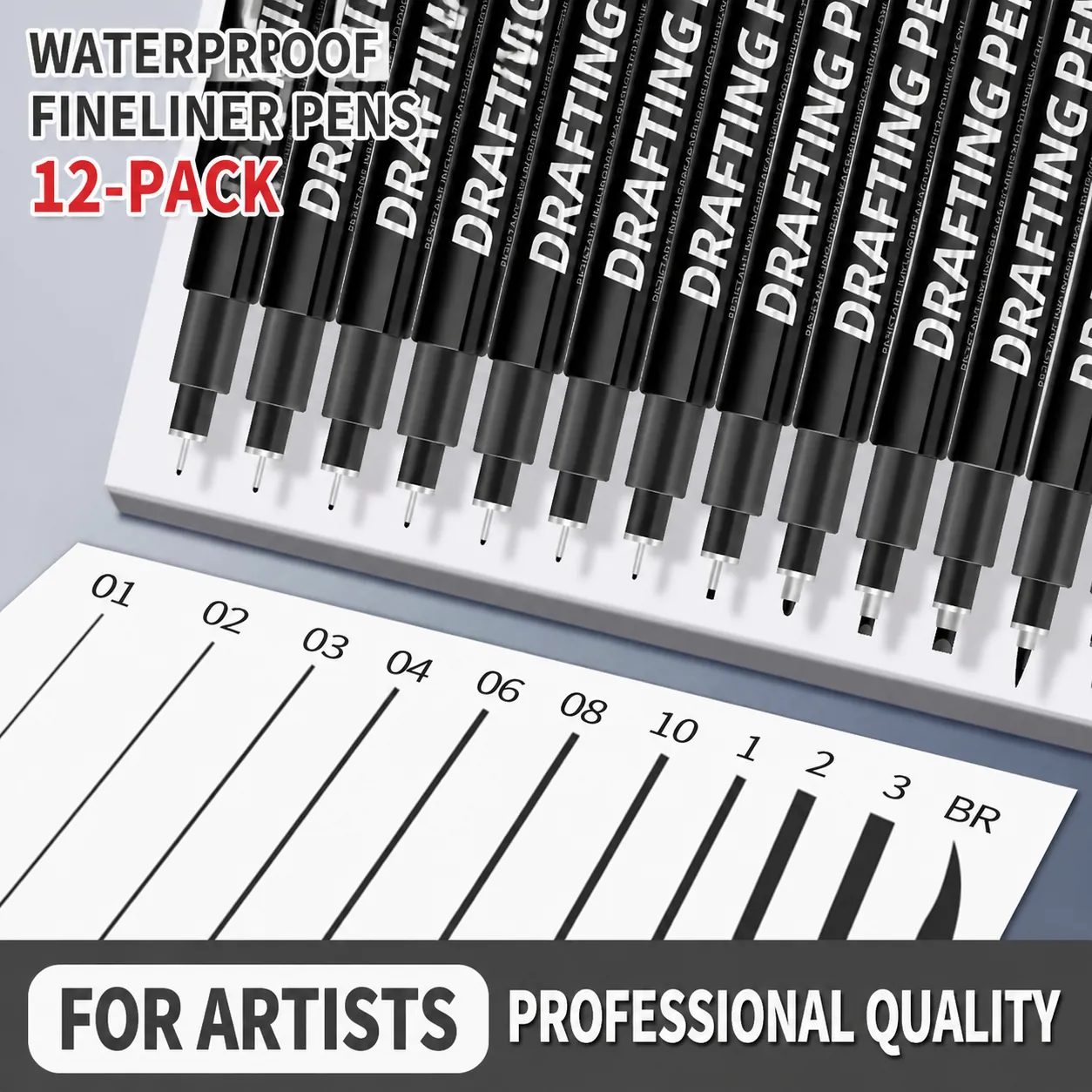 Stylos À Dessin Fineliner Imperméable Séchage Rapide Encre Noire Pour Croquis Dessin Manga Fournitures D'art