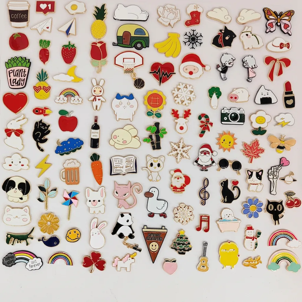 Cute Cartoon Enamel Pin Alloy Brooch Animal Fruit Badges Fashion Decoration Clothing Bag Accessories For Kids Adults