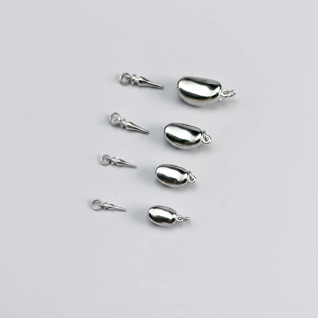 925 Sterling Silver Ingot Clasp Oval Bean Connector For DIY Necklace Bracelet Making Artificial Pearl Jewelry High Polished Accessory
