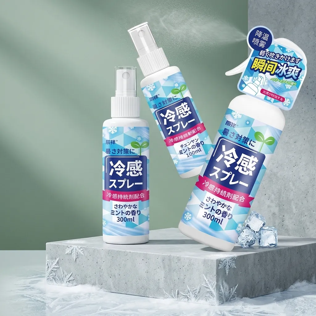 Instant Cooling Spray Menthol Mint Scented For Clothes And Body Summer Heat Relief Outdoor Sports Travel Portable